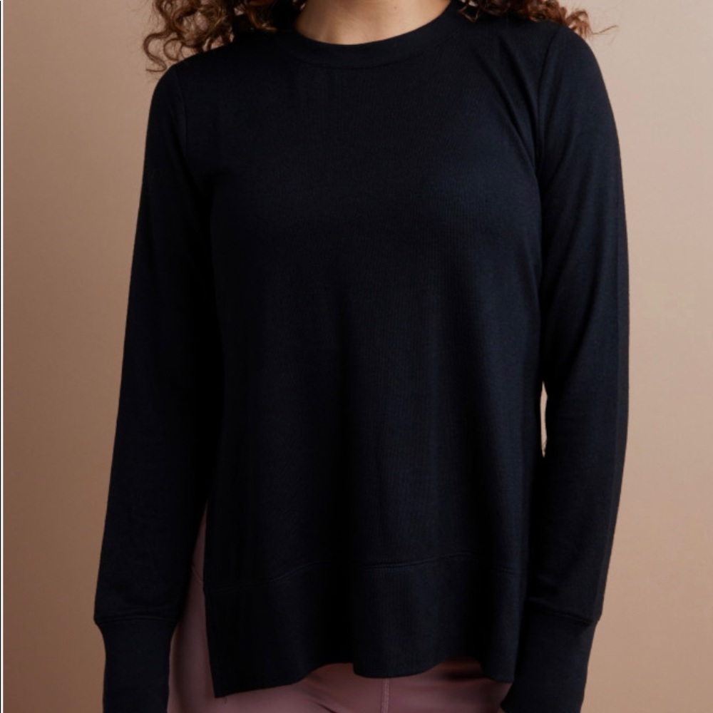 SAVVI Small Black Side Slit CHRISTY Sweater